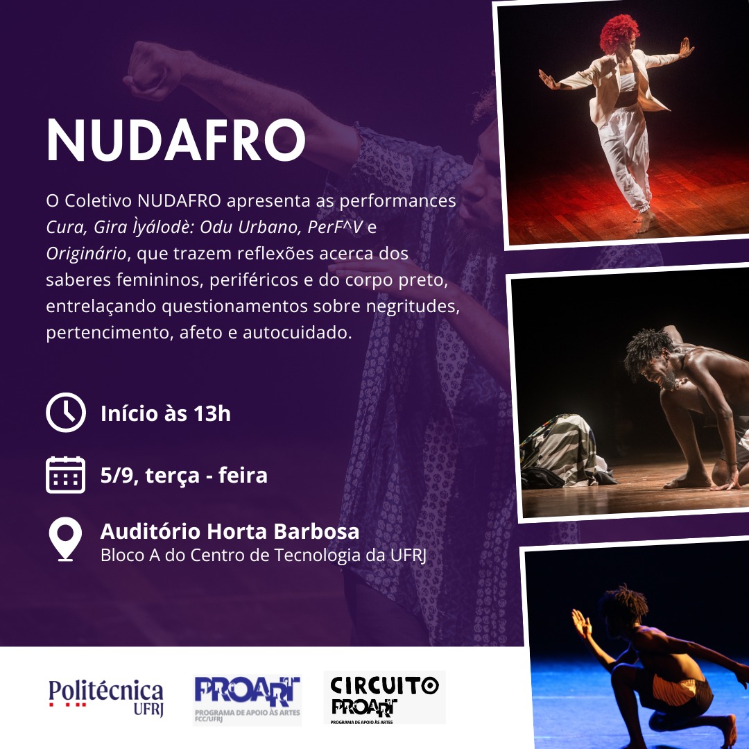 Espetáculo de dança NUDAFRO | PROART na Politécnica-UFRJ